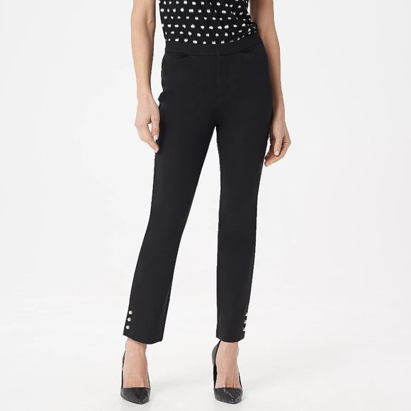 dennis basso Pants & Jumpsuits Womens Plus Stretch Ankle Pants W